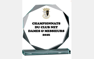 CHAMPIONNATS DU CLUB NET DAMES &amp; MESSIEURS 2026